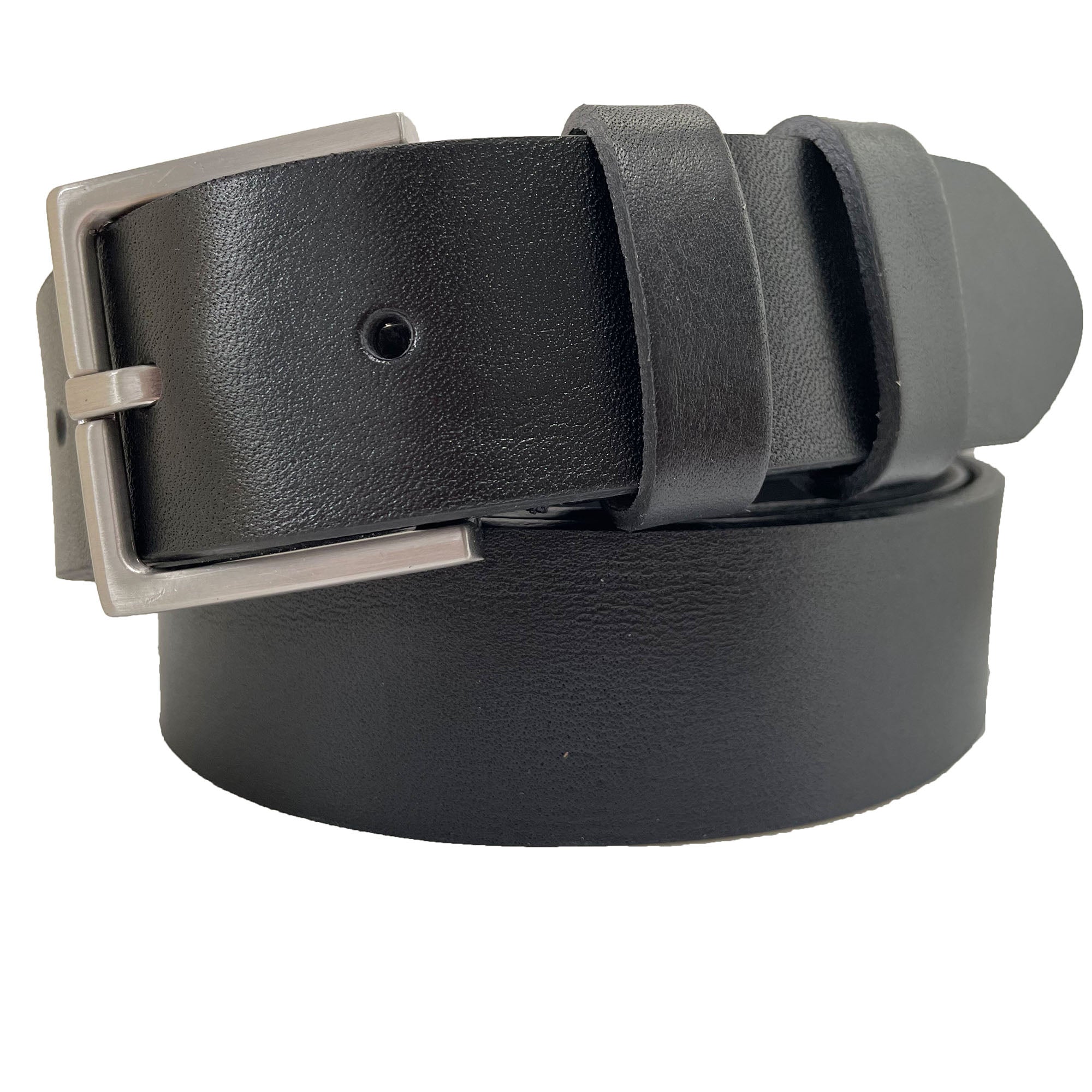 ESSENTIAL BLACK 35MM HIDE LEATHER BELT