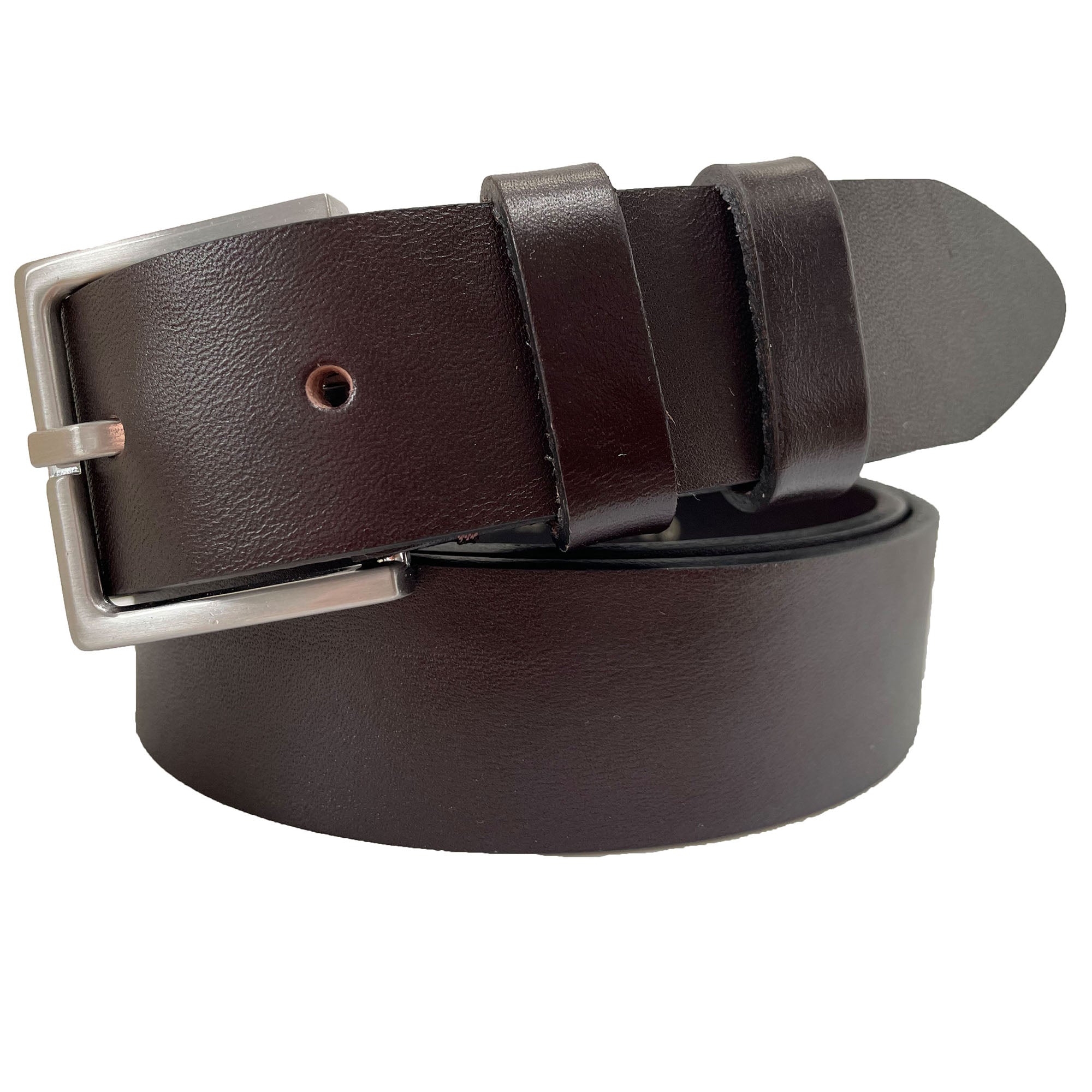 ESSENTIAL BROWN 35MM HIDE LEATHER BELT