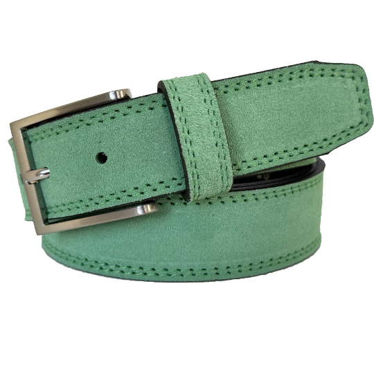 LIGHT GREEN SUEDE BELT 35MM