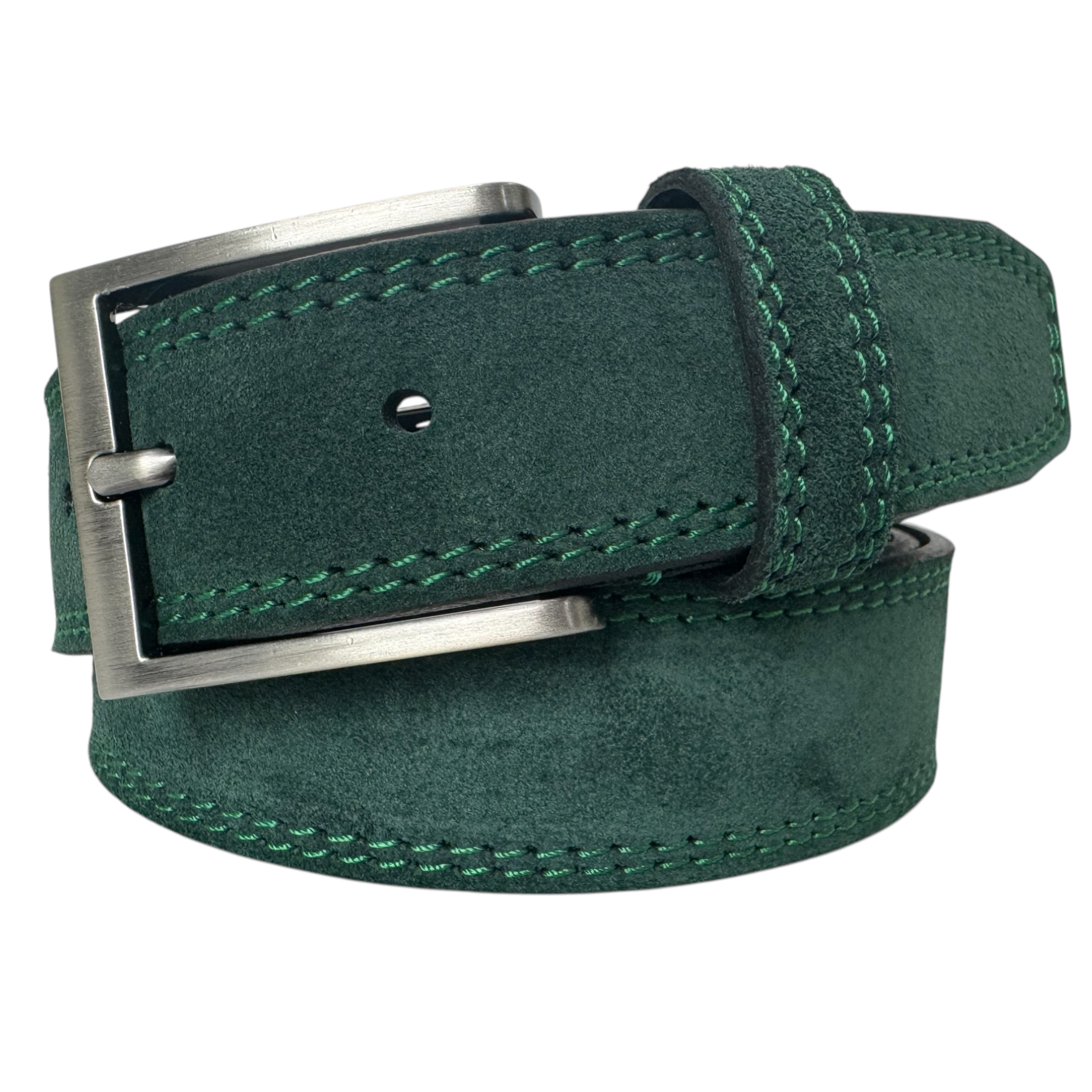 RACING GREEN SUEDE BELT 35MM