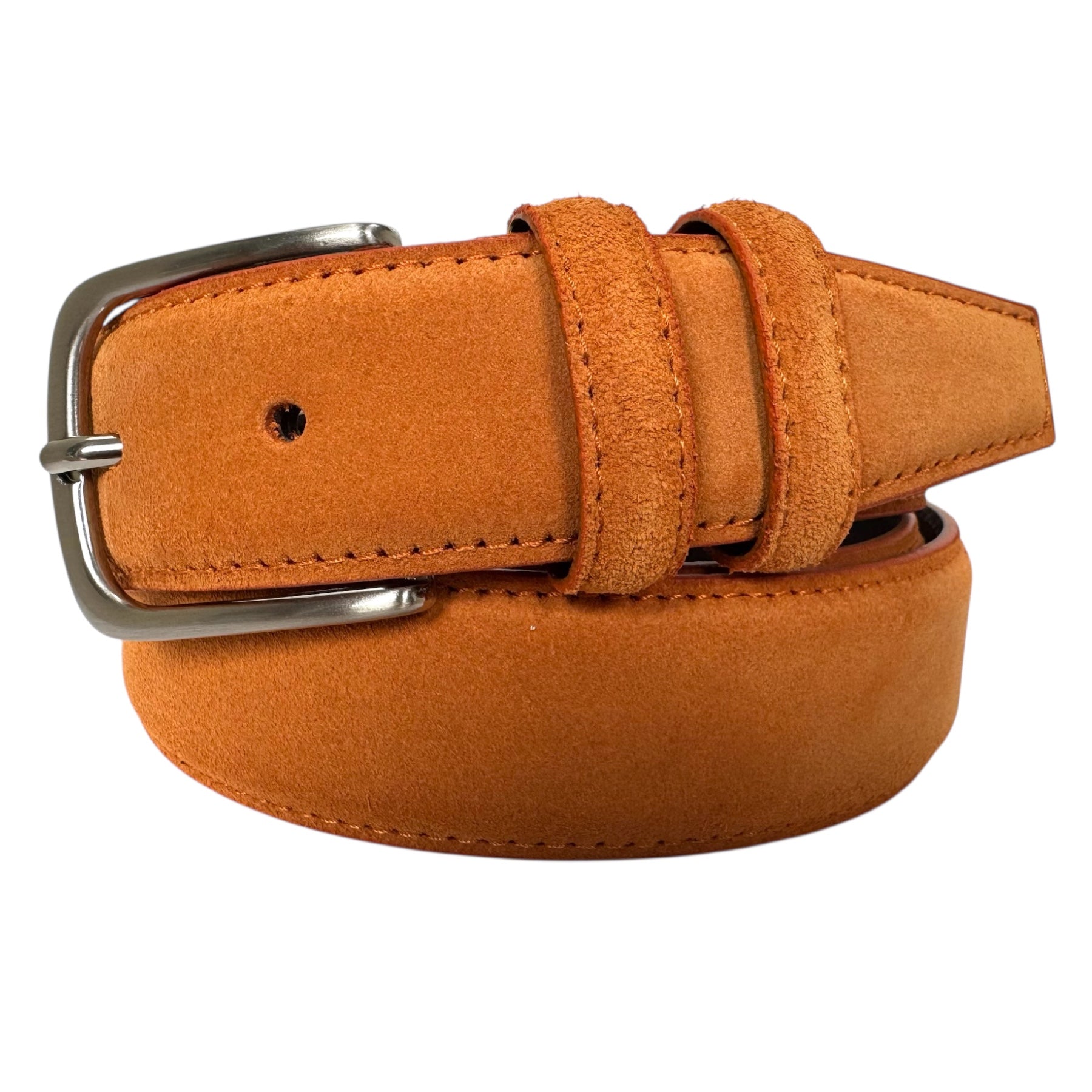 ORANGE SUEDE BELT DOUBLE LOOP 35MM (Copy)