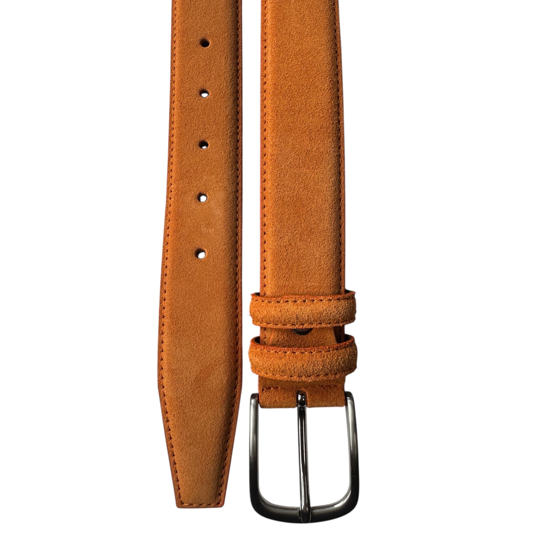 ORANGE SUEDE BELT DOUBLE LOOP 35MM (Copy)