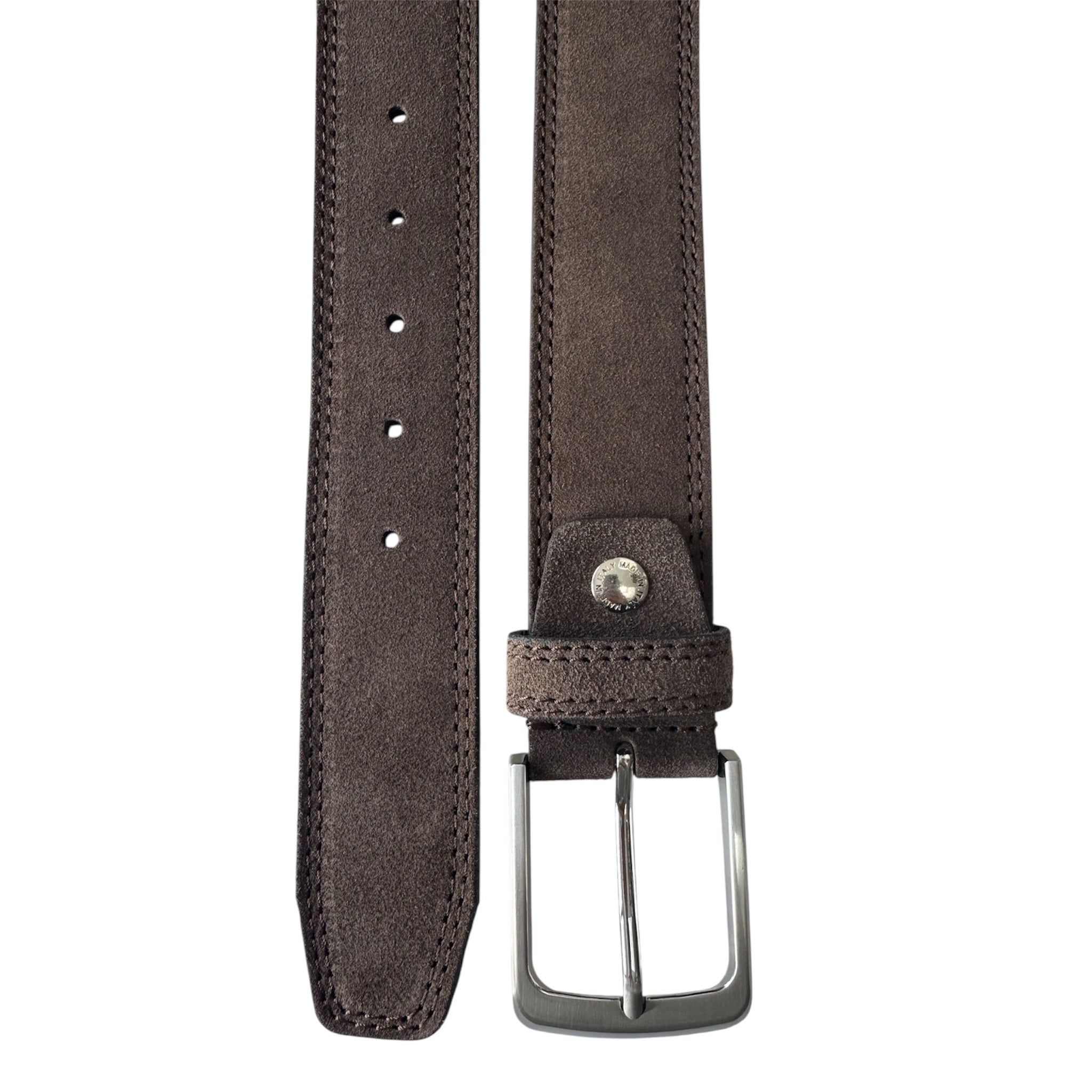 DARK BROWN SUEDE BELT 40MM