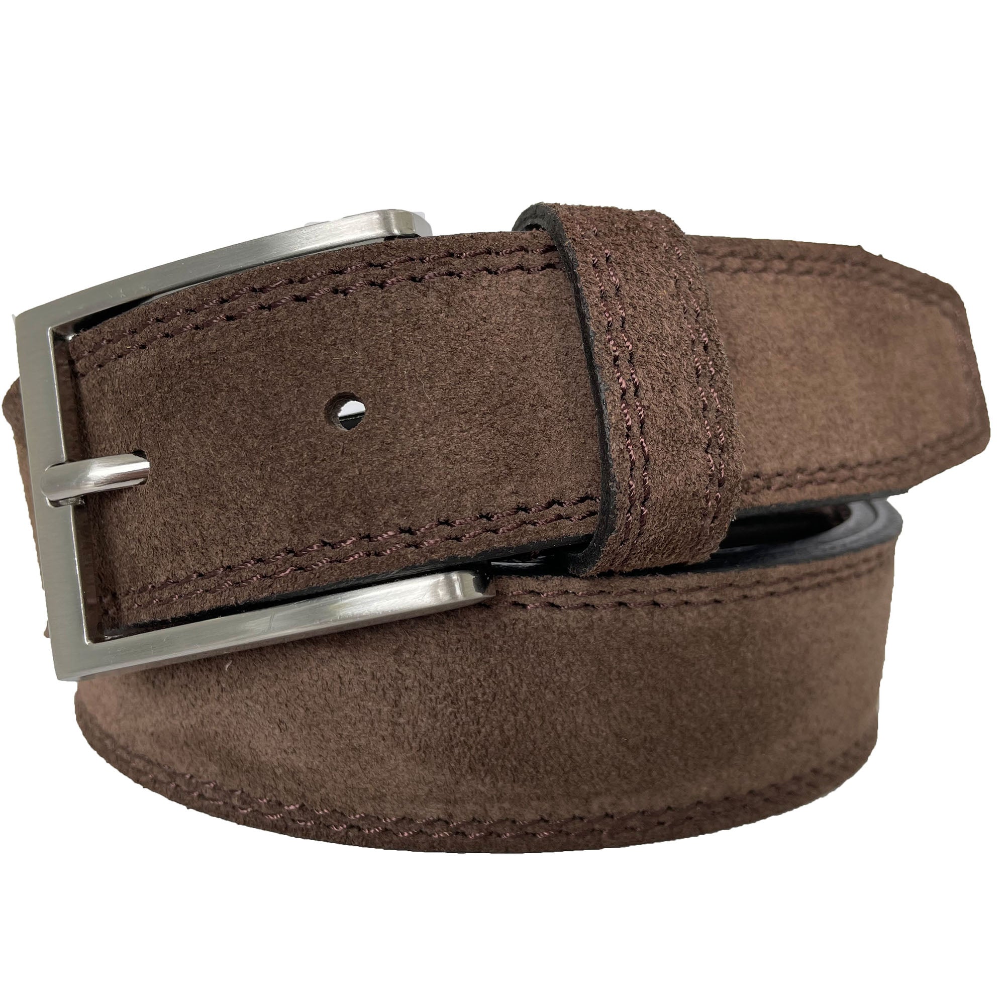 PLUS SIZE BROWN SUEDE BELT 35MM XXXL & XXXXL