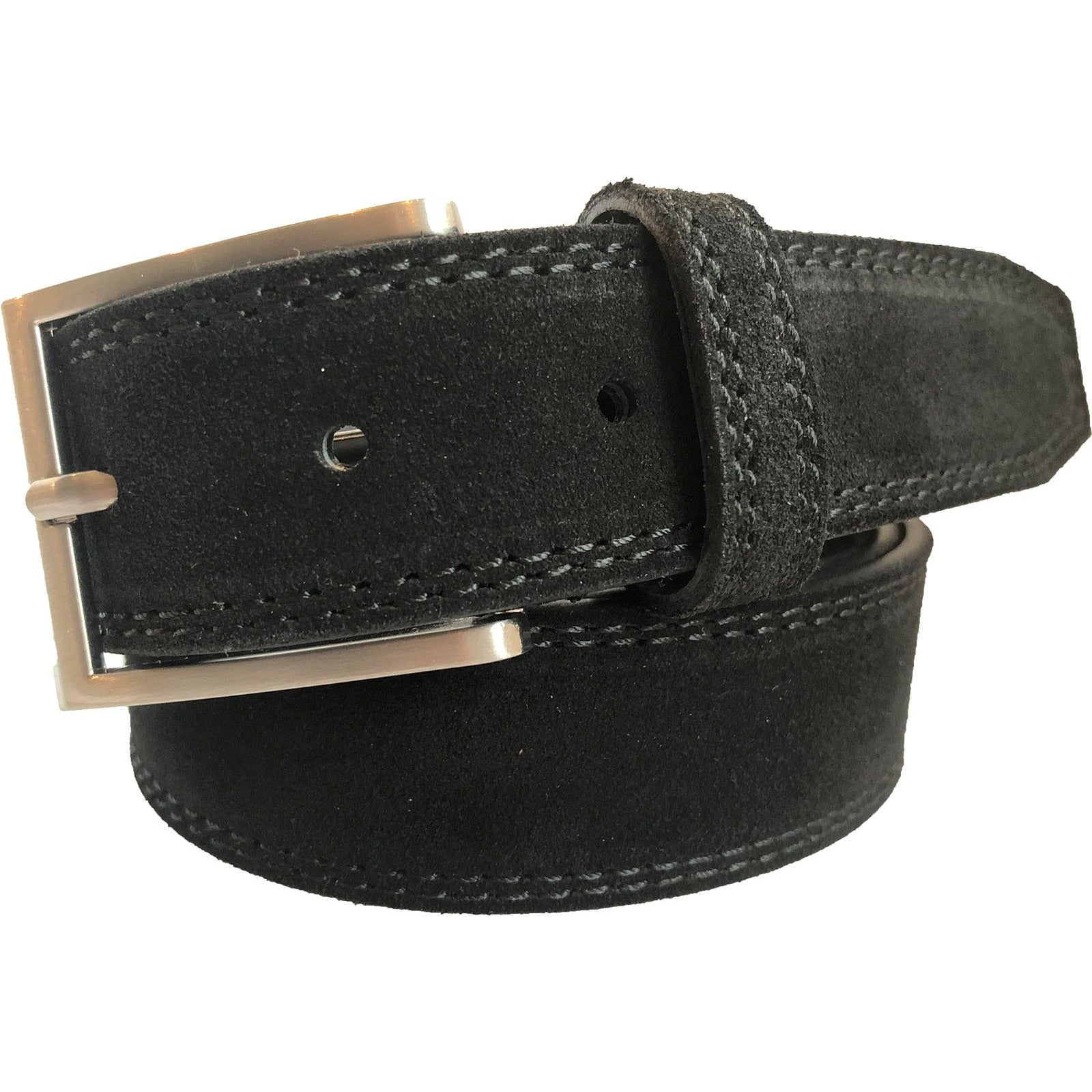 BLACK SUEDE BELT 35MM