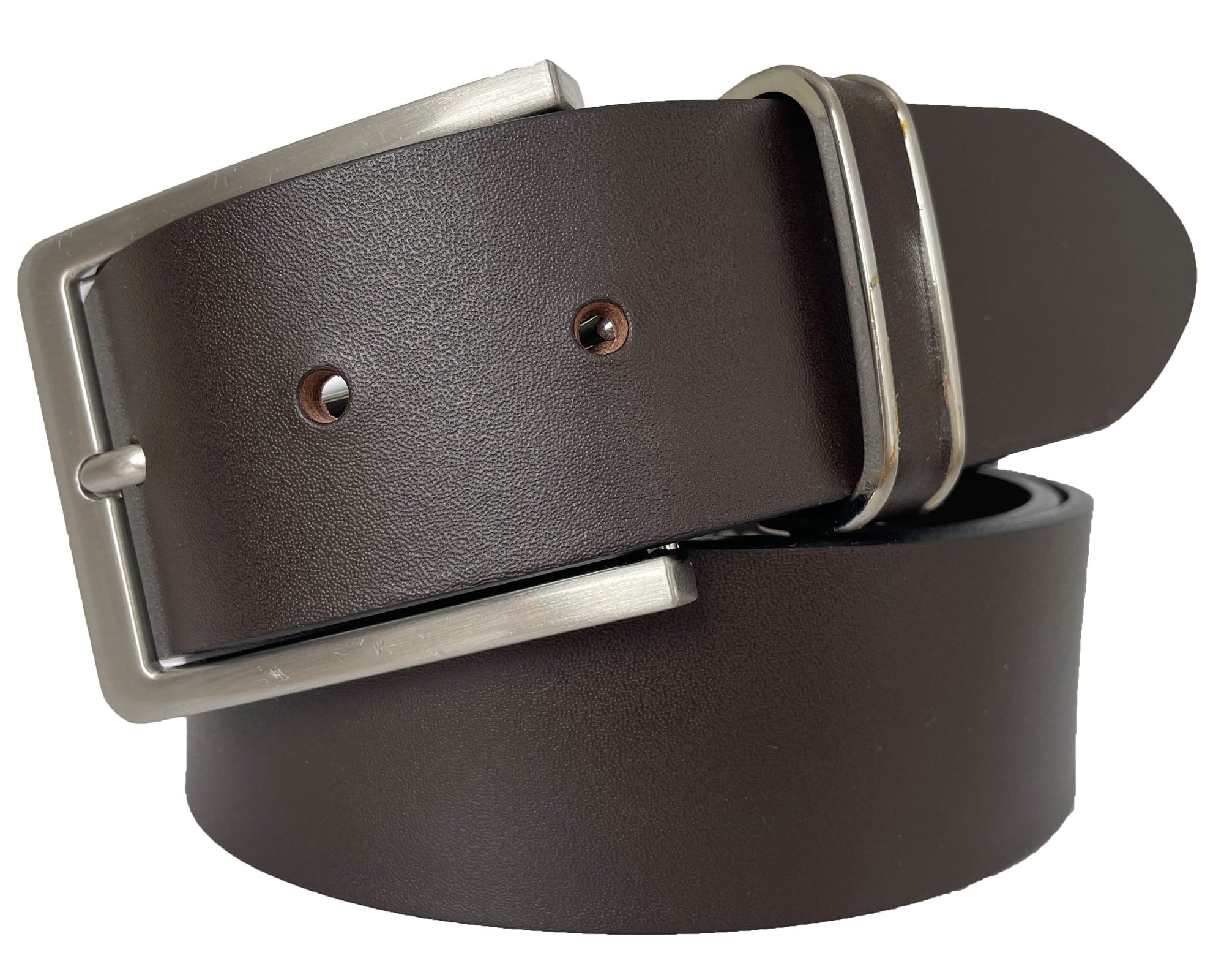 BROWN 40MM CLASSIC HIDE METAL ACCENT LOOP 40MM LEATHER BELT