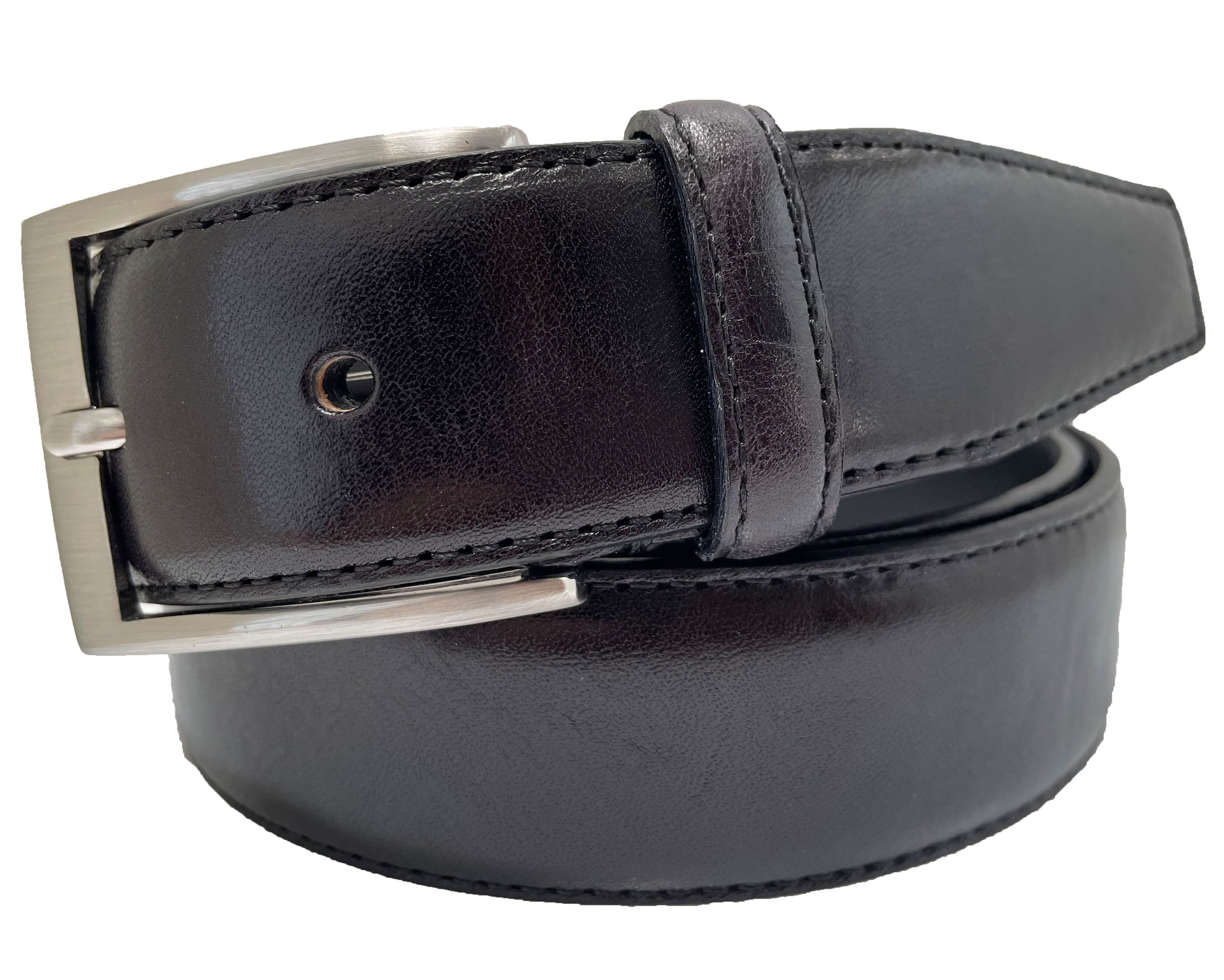 PREMIUM BLACK CALF LEATHER BELT 35MM