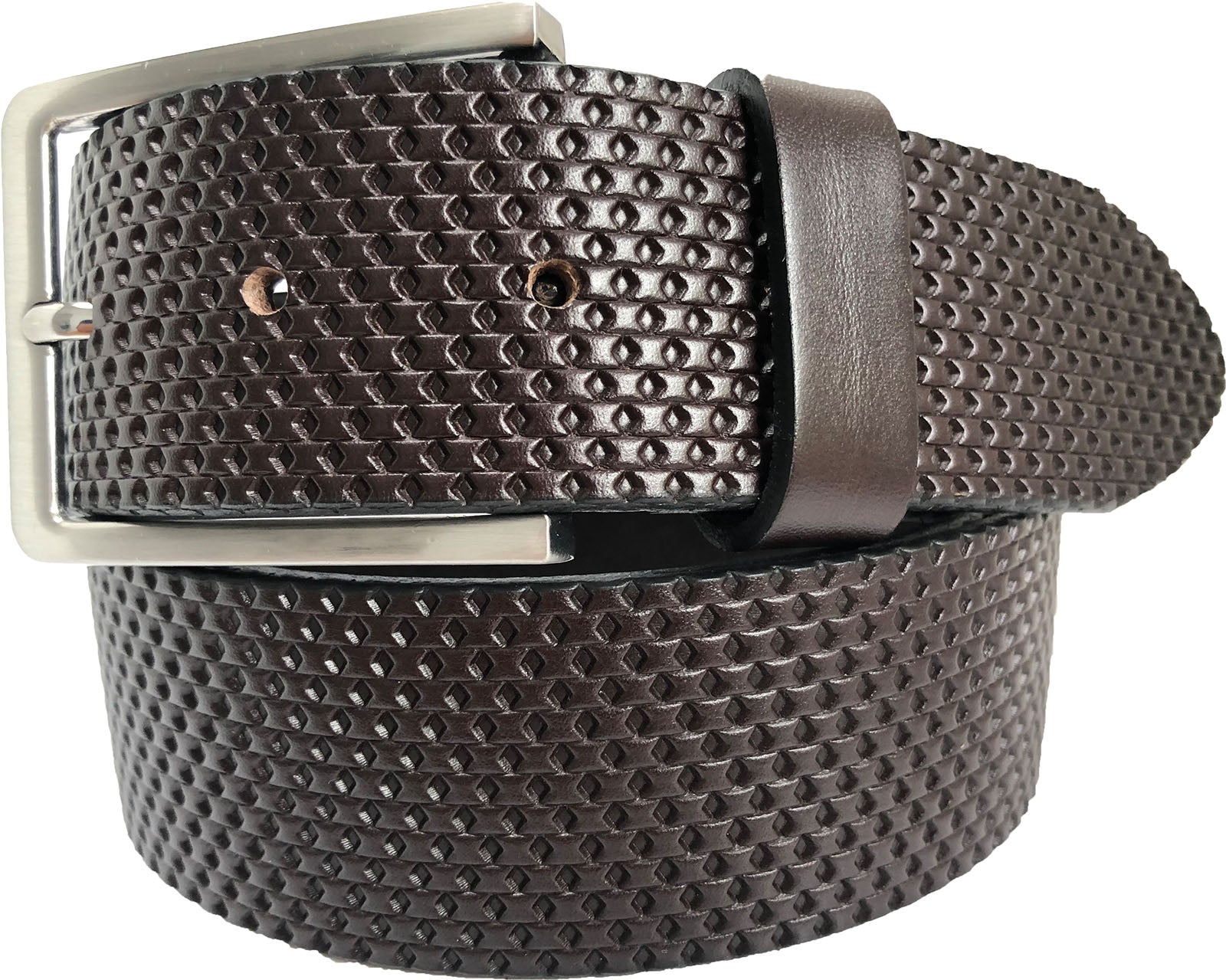 BROWN 40MM TEXTURED EMBOSS HIDE LEATHER