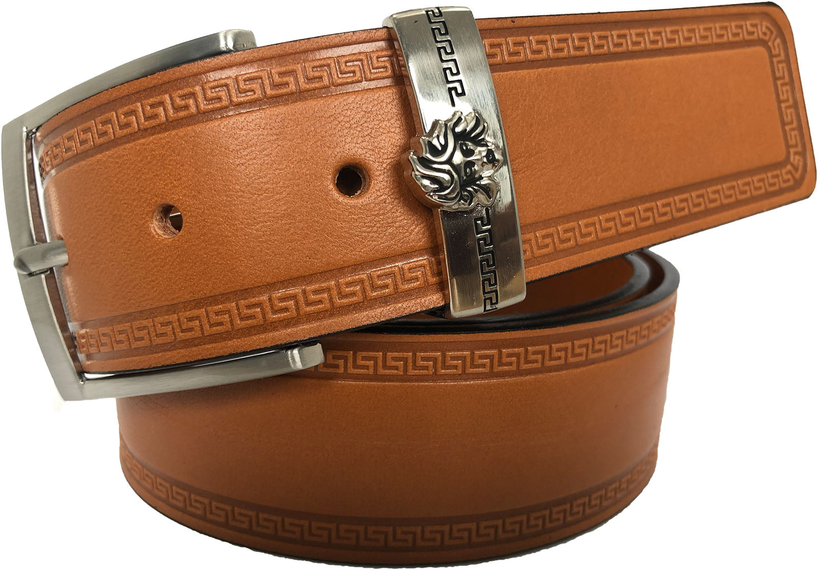 TAN 40MM MEDUSA LOOP LEATHER BELT
