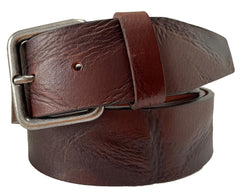 BROWN DISTRESSED HIDE 40MM LEATHER BELT