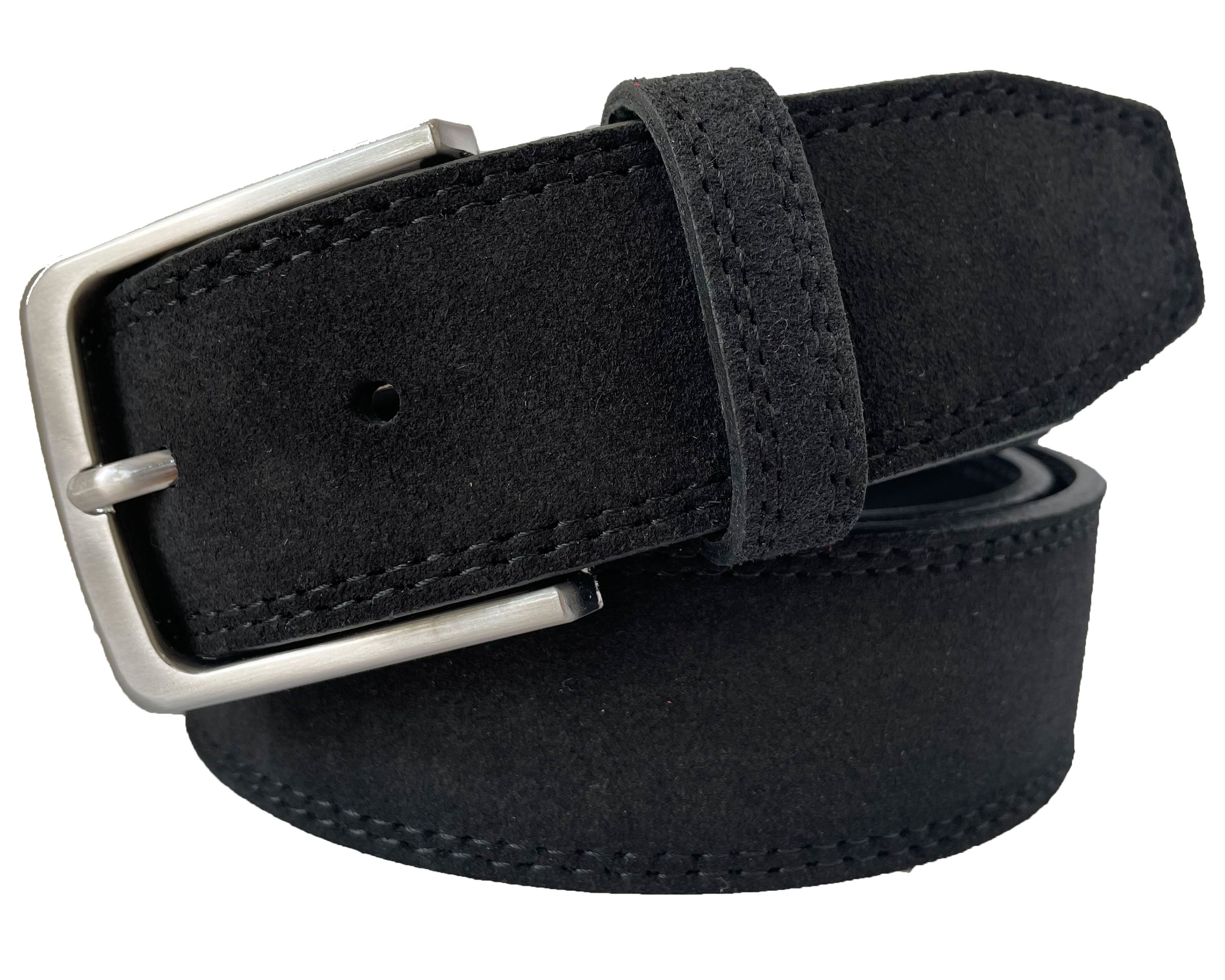 BLACK SUEDE BELT 40MM