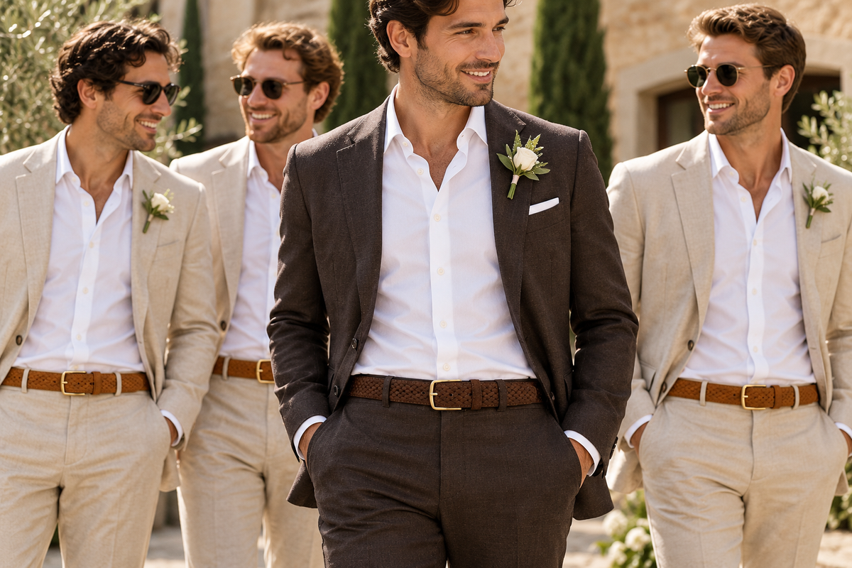 Groom & Groomsmen Accessories Guide: Wedding Belts & Finishing Touches