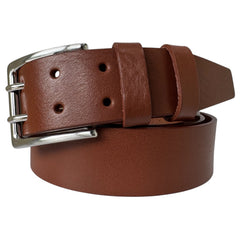 WARM TAN DOUBLE PRONG 40MM HIDE LEATHER BELT