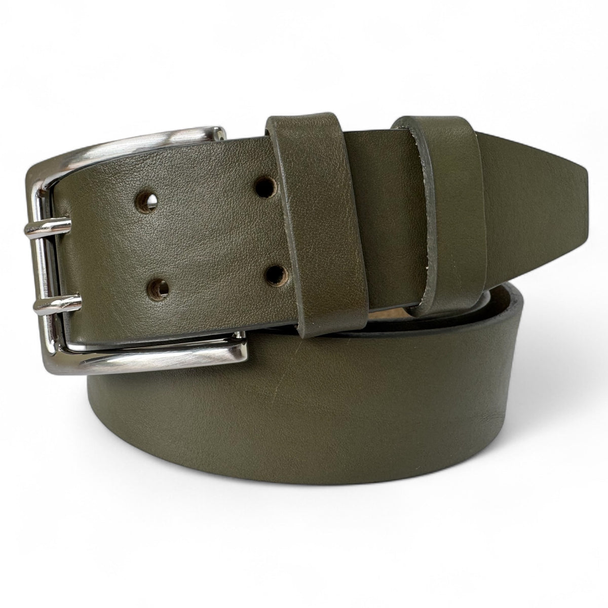 Olive Green 40mm Italian Leather Belt