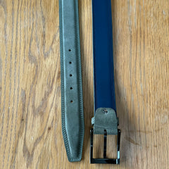OLIVE GREEN 40MM DOUBLE STITCHED SUEDE BELT