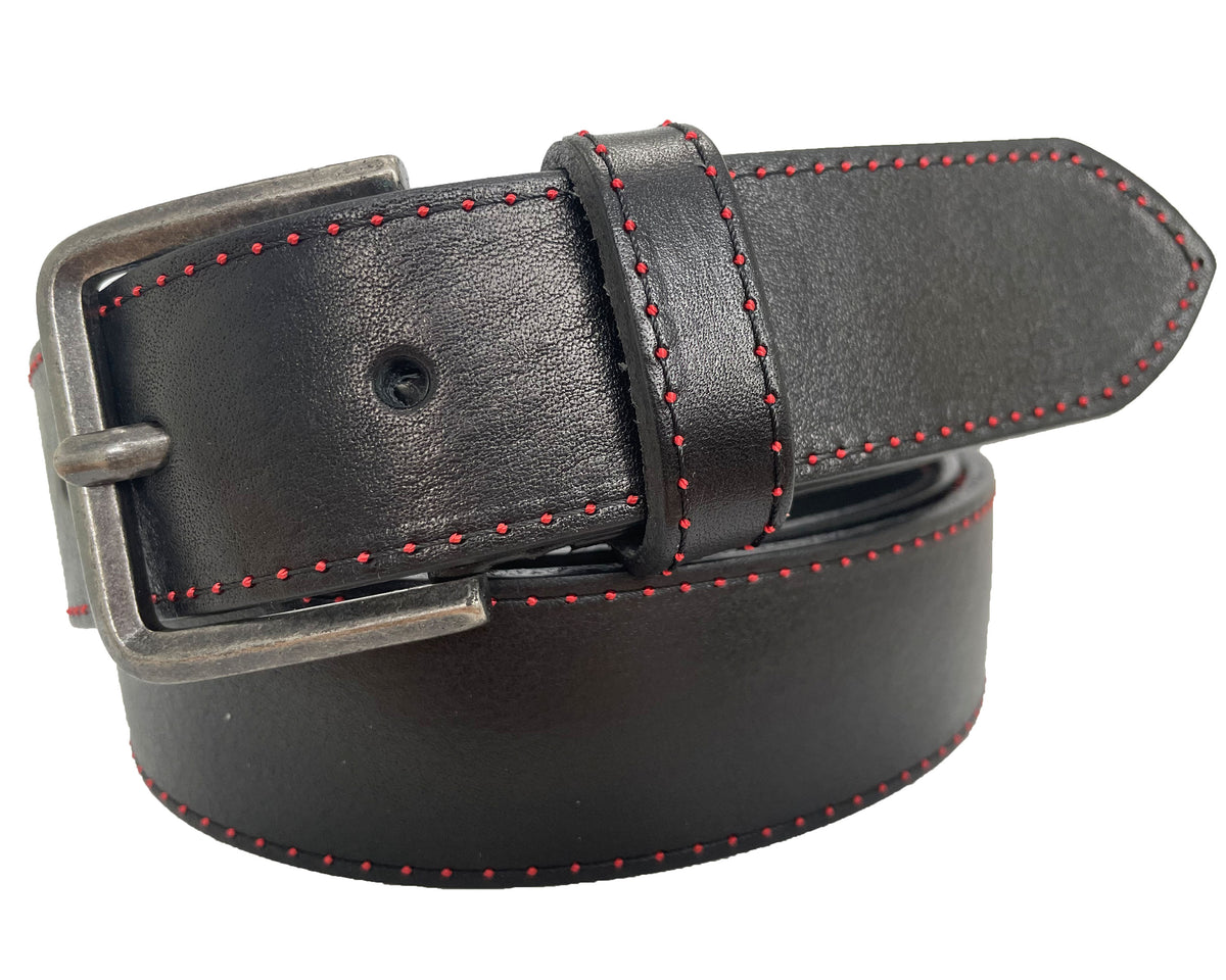 Black 35mm Italian Leather Belt