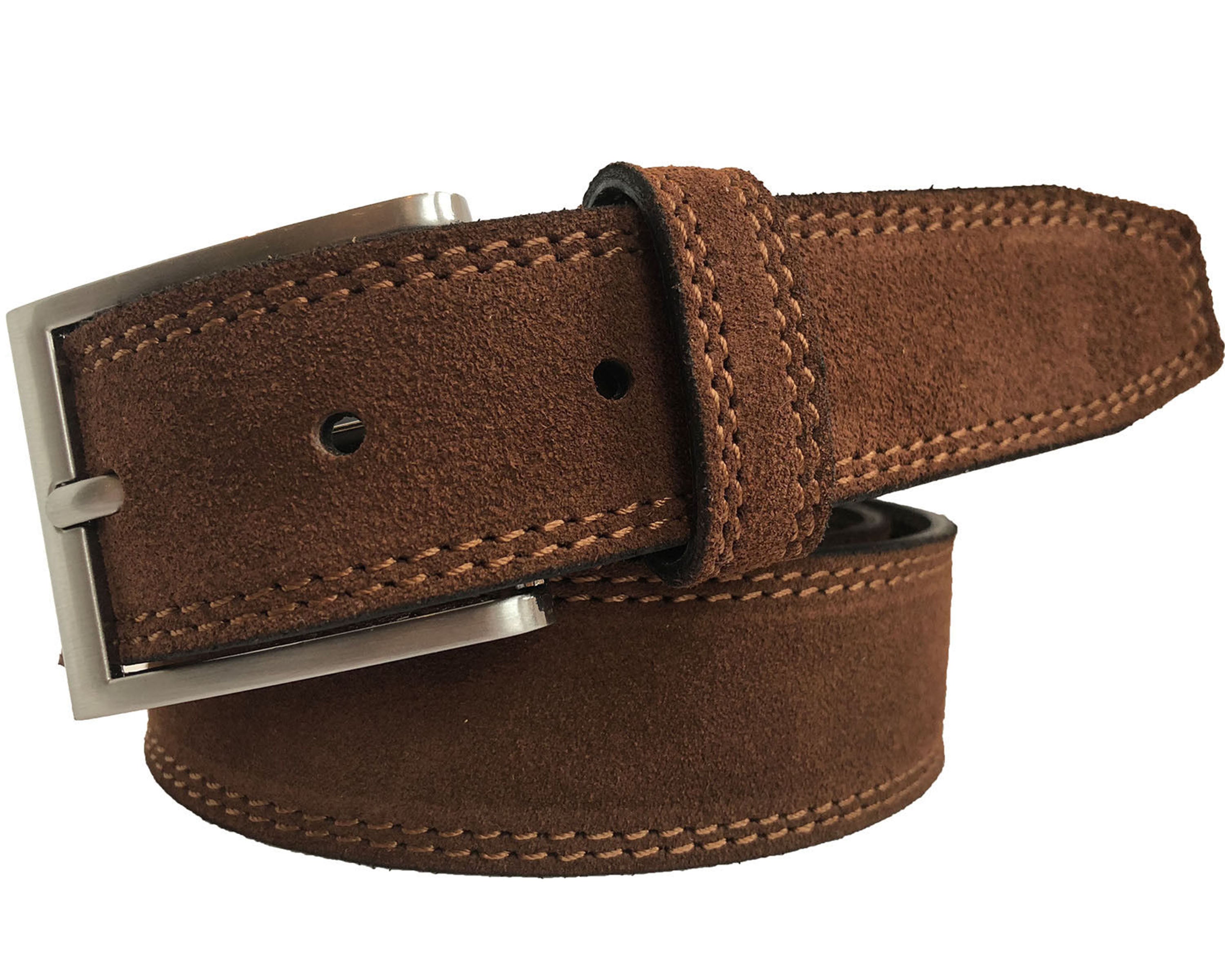 BROWN SUEDE BELT 35MM