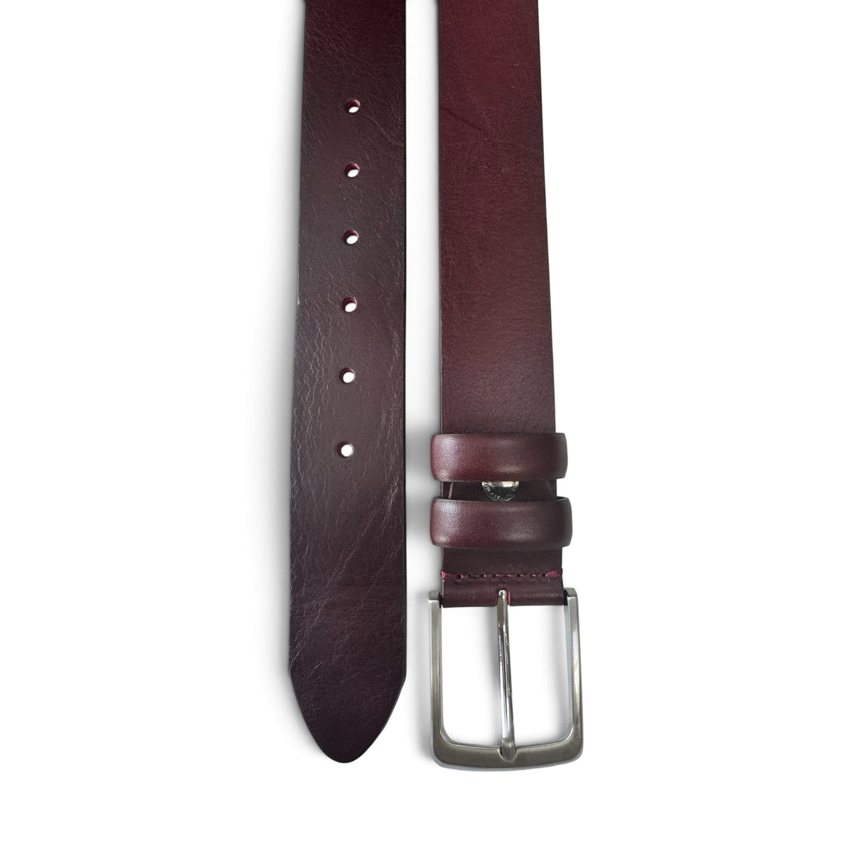ITALIAN FULL GRAIN SINGLE SKIN HIDE BELT – BURGUNDY OXBLOOD – 40MM