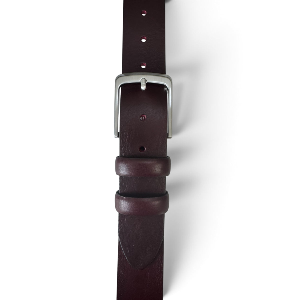 ITALIAN FULL GRAIN SINGLE SKIN HIDE BELT – BURGUNDY OXBLOOD – 40MM