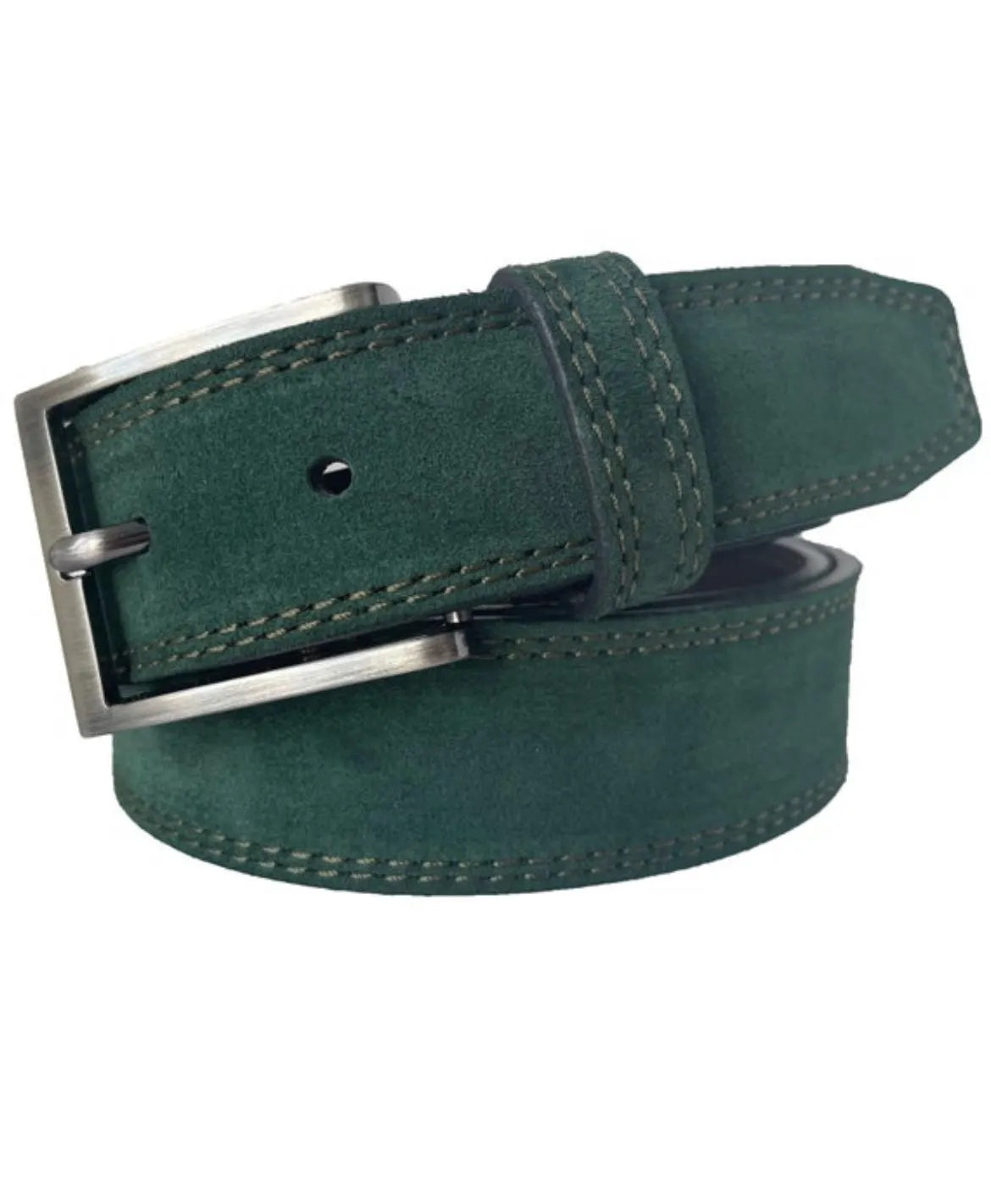 Dark Green 35mm Italian Suede Belt
