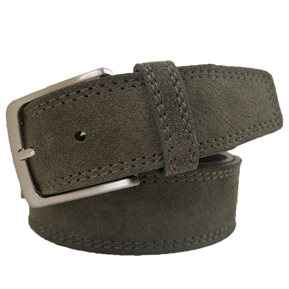 Dark Grey 40mm Italian Suede Belt