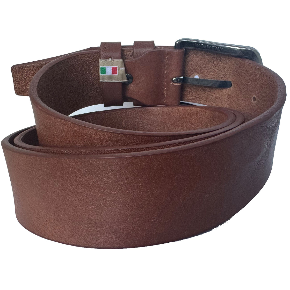 Cognac Tan 40mm Italian Leather Belt Distressed Finish product image