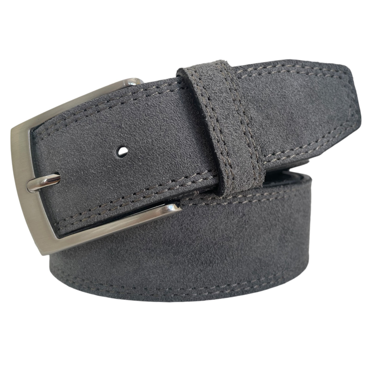 Grey 40mm Italian Suede Belt
