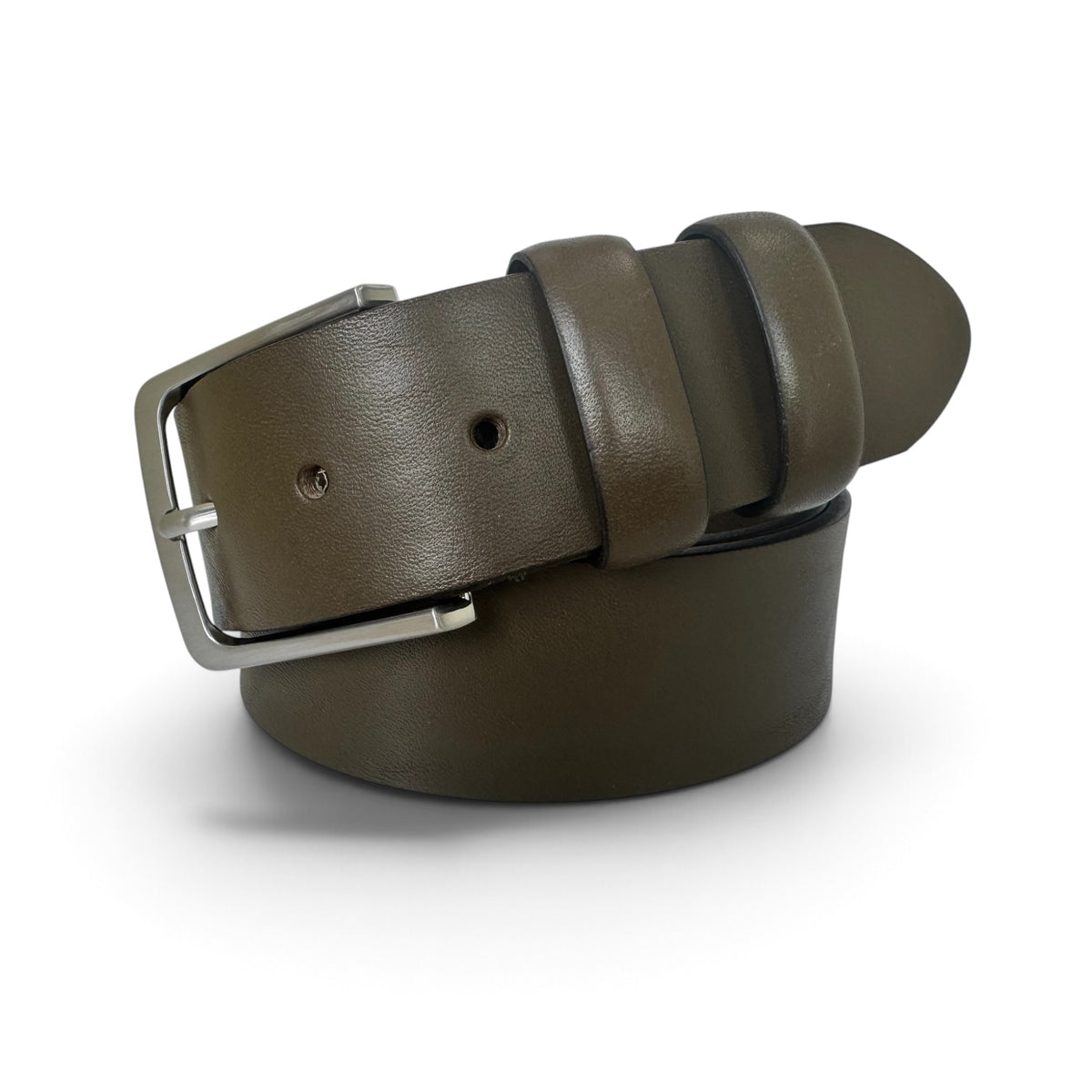 ITALIAN FULL GRAIN SINGLE SKIN HIDE BELT – MILITARY GREEN – 40MM