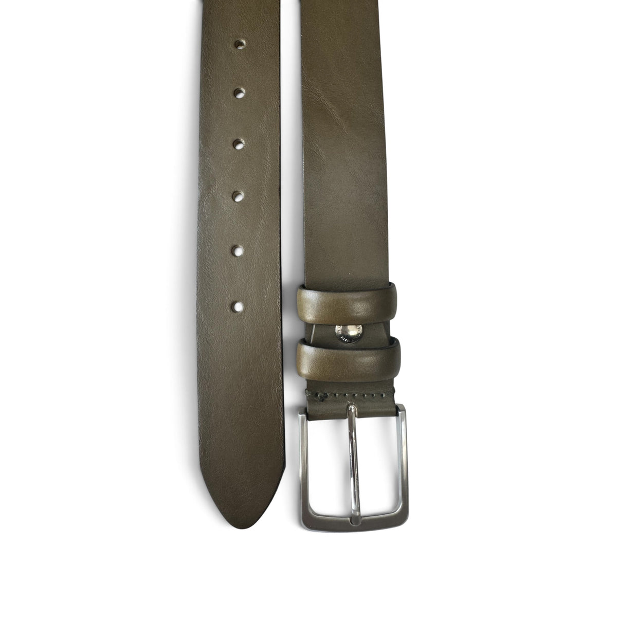 ITALIAN FULL GRAIN SINGLE SKIN HIDE BELT – MILITARY GREEN – 40MM
