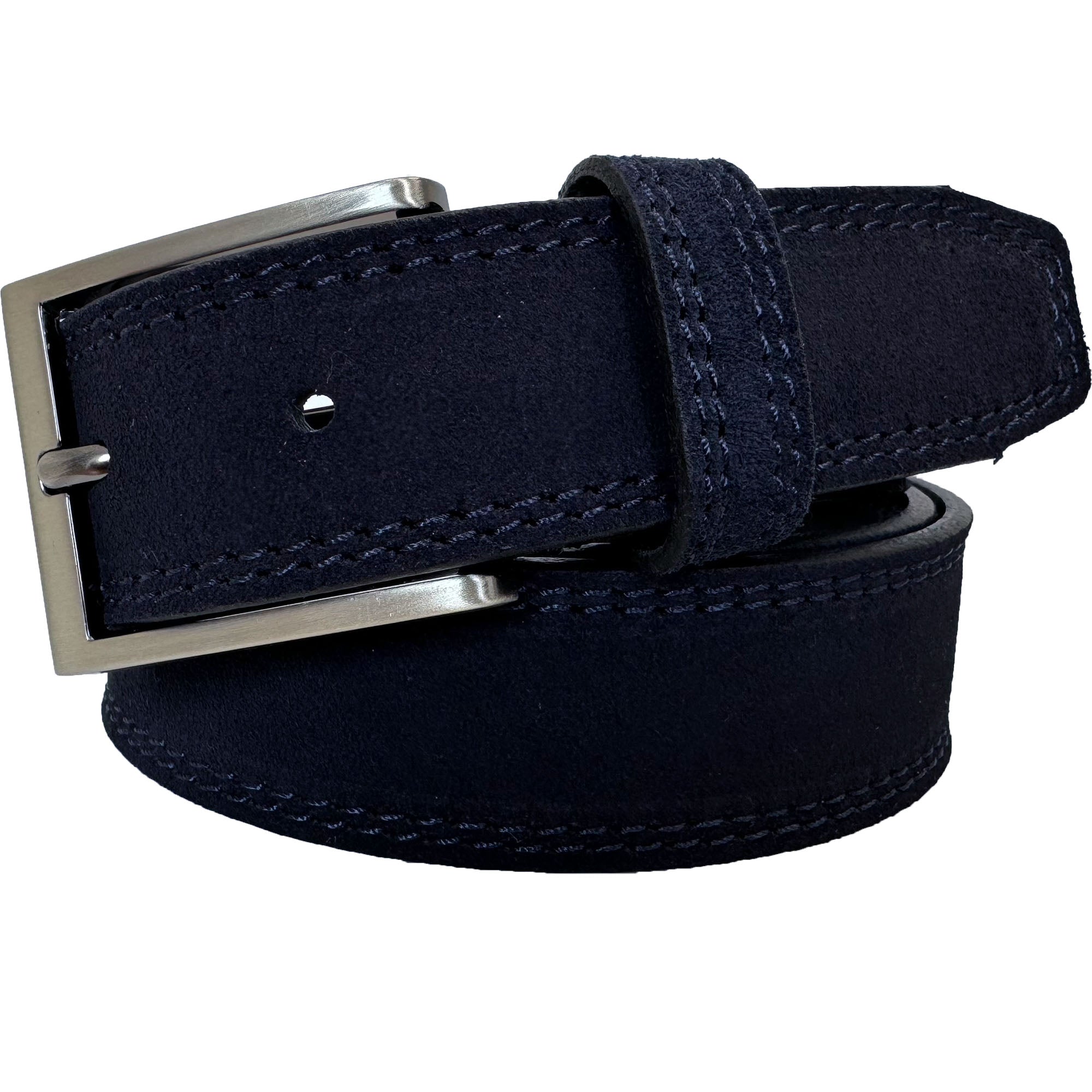 DARKEST NAVY BLUE SUEDE BELT 35MM