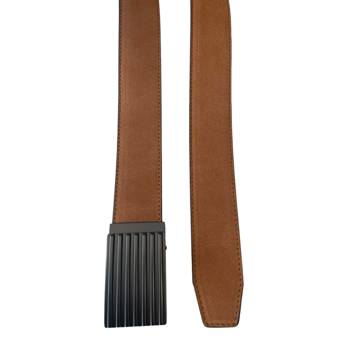 TAN AUTOMATIC RATCHET SUEDE BELT 40MM