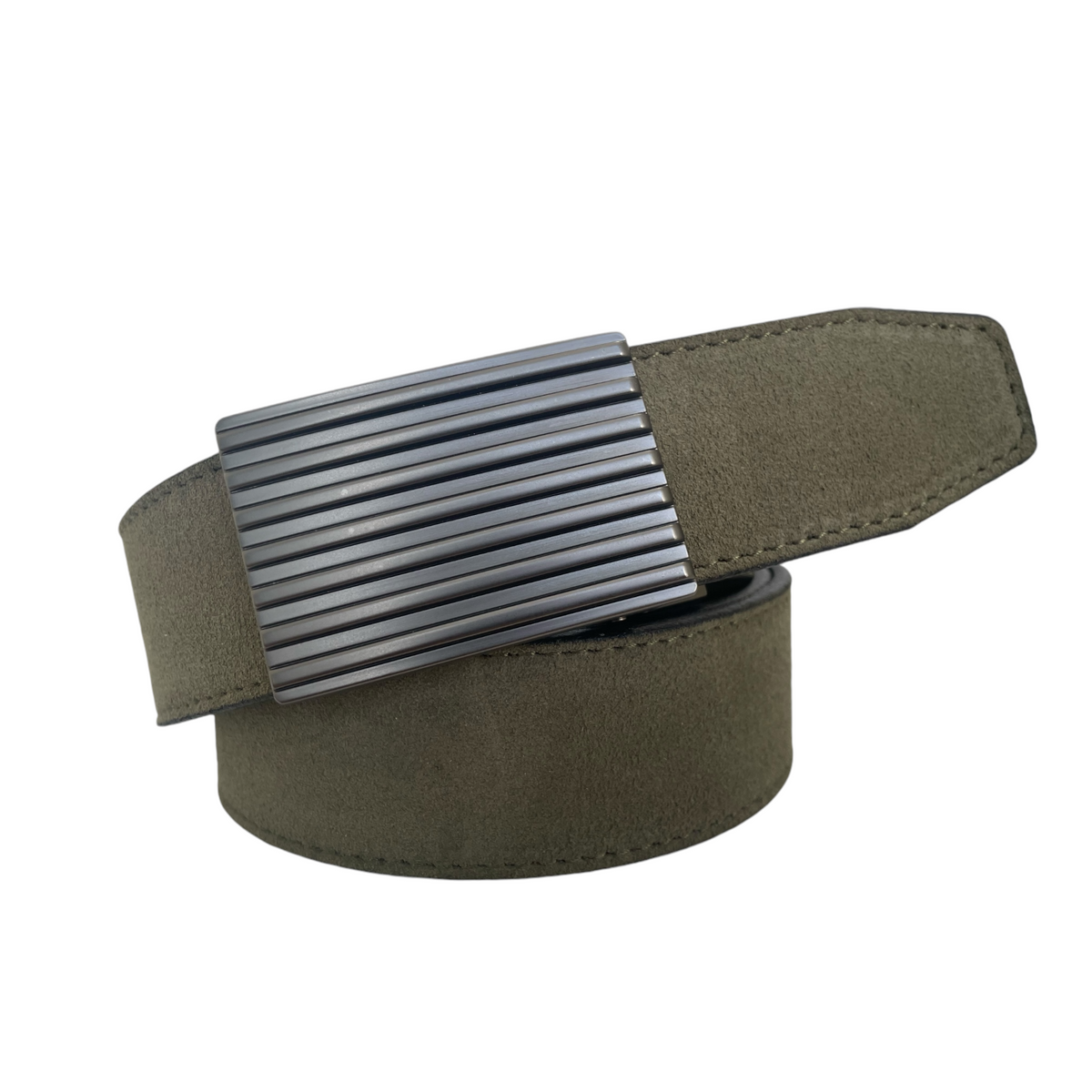 Olive Green 40mm Italian Suede Belt