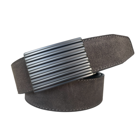 DARK GREY SUEDE BELT AUTOMATIC RATCHET 40MM