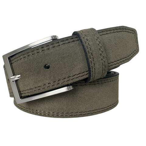 OLIVE GREEN SUEDE BELT 35MM