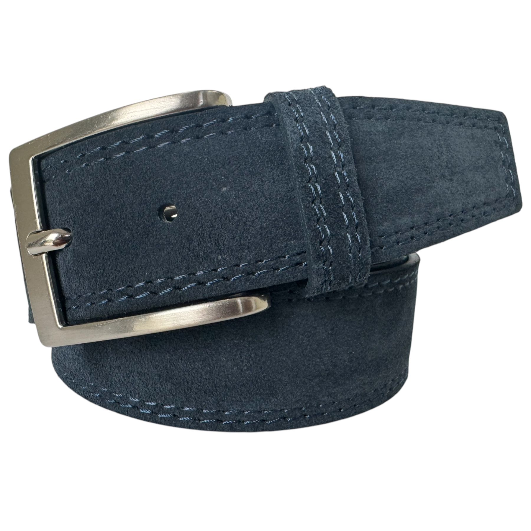 NAVY BLUE SUEDE BELT 40MM