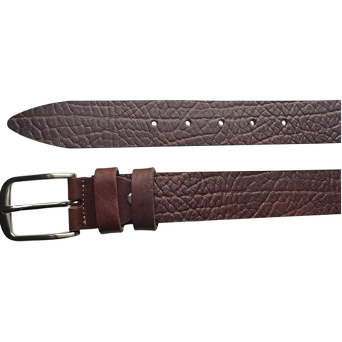 BROWN 35MM CLASSIC BULL HIDE LEATHER BELT
