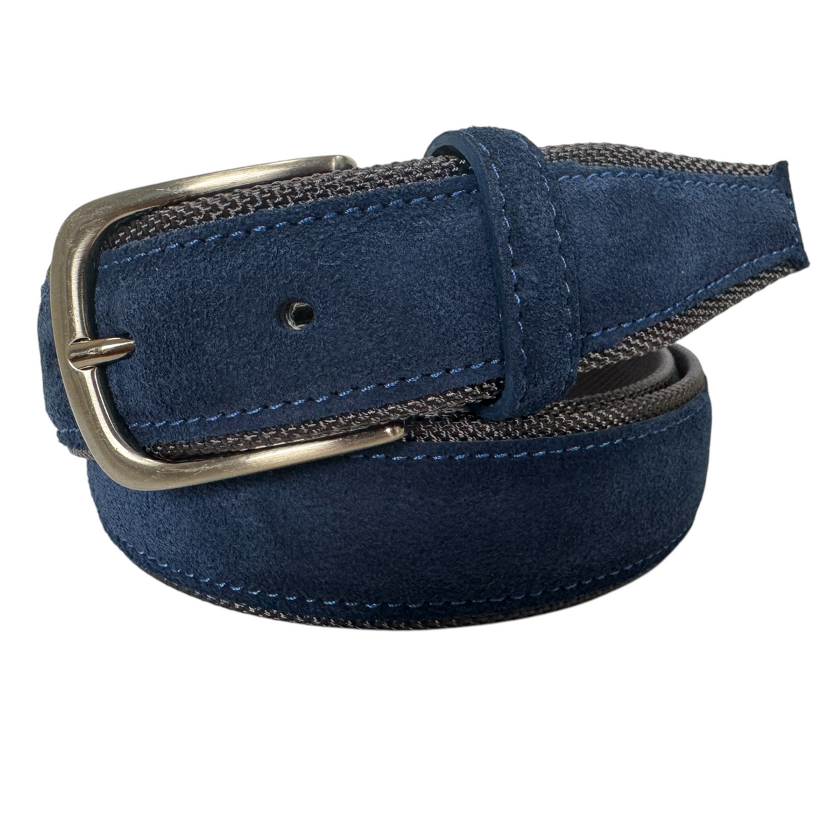 Blue 35mm Italian Suede Belt