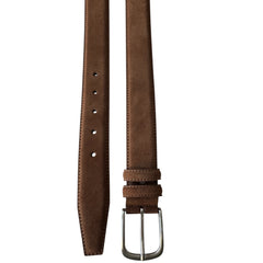 COGNAC TAN SUEDE BELT DOUBLE LOOP 35MM (Copy)