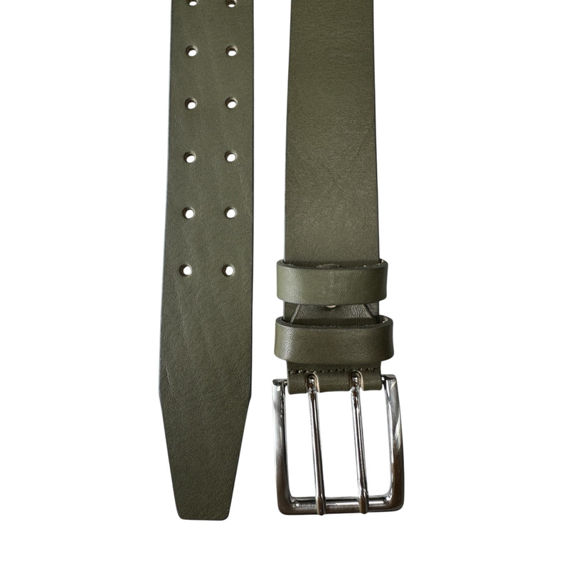 Olive Green 40mm Italian Leather Belt product image