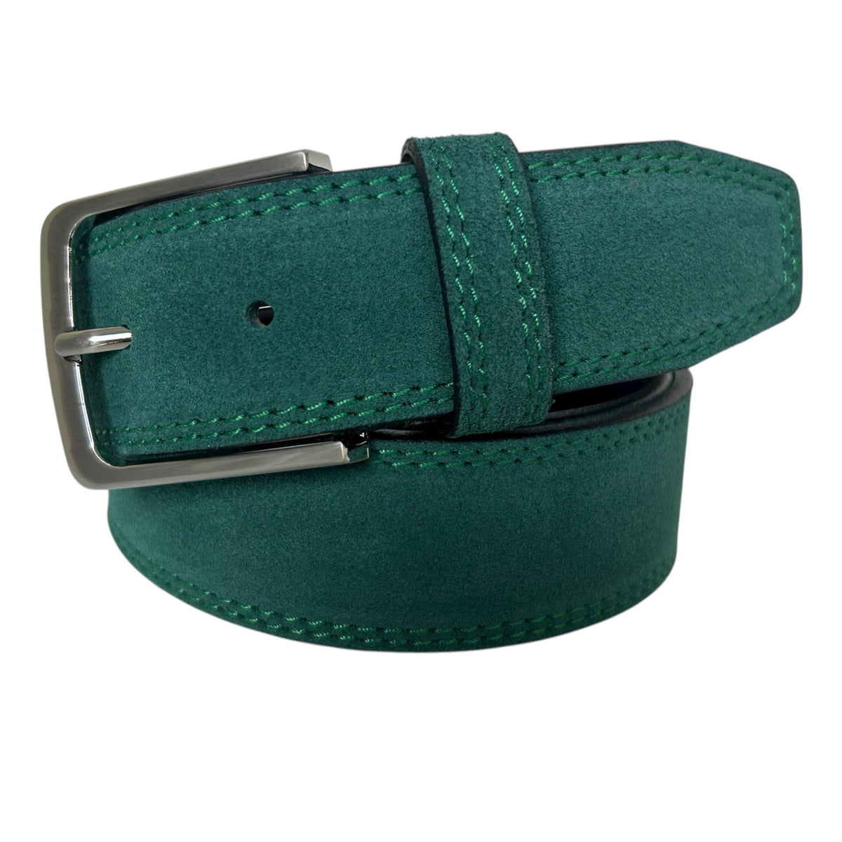 Green 40mm Italian Suede Belt