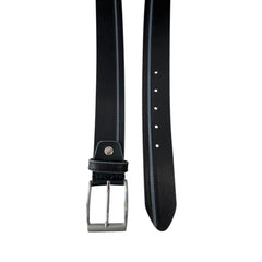 BLACK & GREY HIDE HAND PAINTED LEATHER BELT