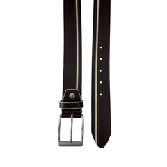 BROWN HIDE HAND PAINTED LEATHER BELT