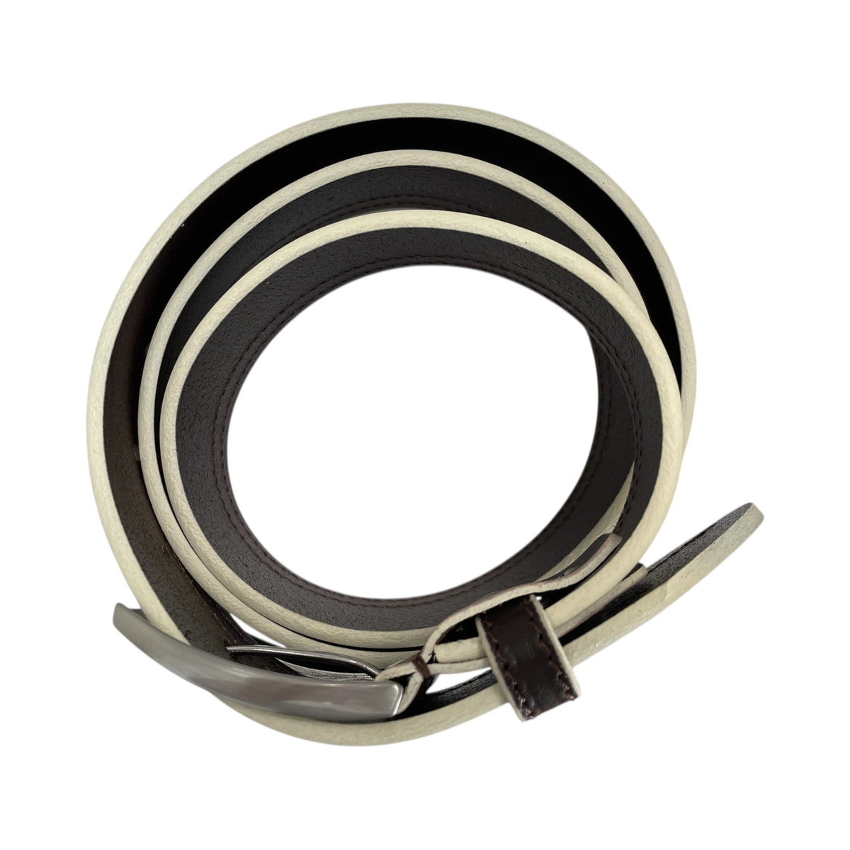 Brown Italian Leather Belt Hand-Painted Finish product image