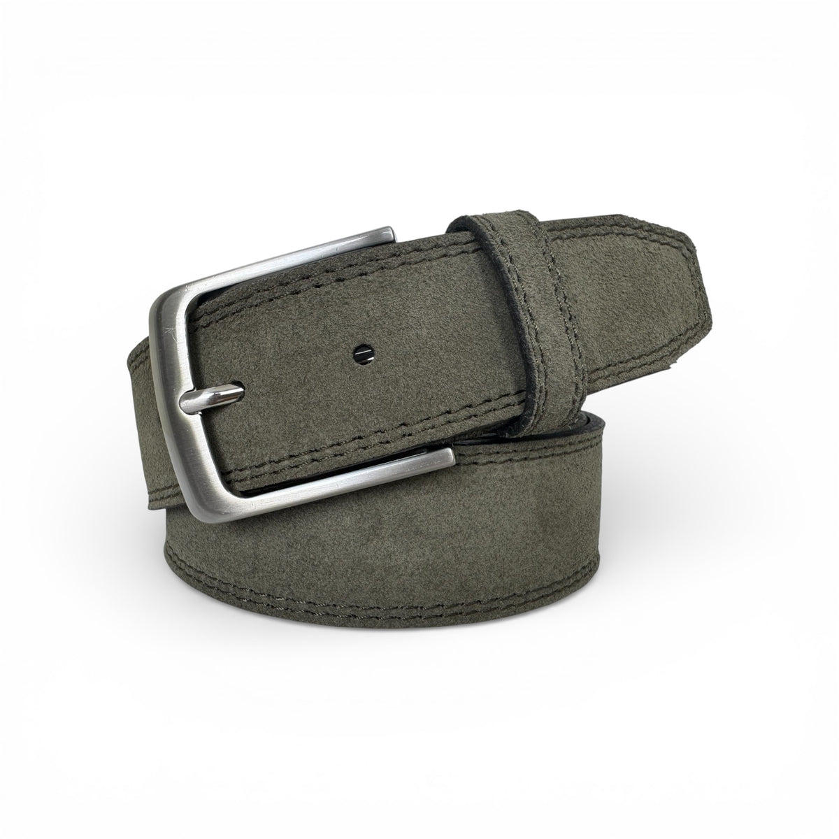 Olive Green 40mm Italian Suede Belt