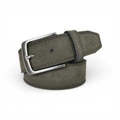 OLIVE GREEN SUEDE BELT 40MM