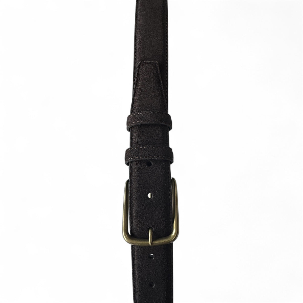 Brown Italian Suede Belt with brass buckle product image