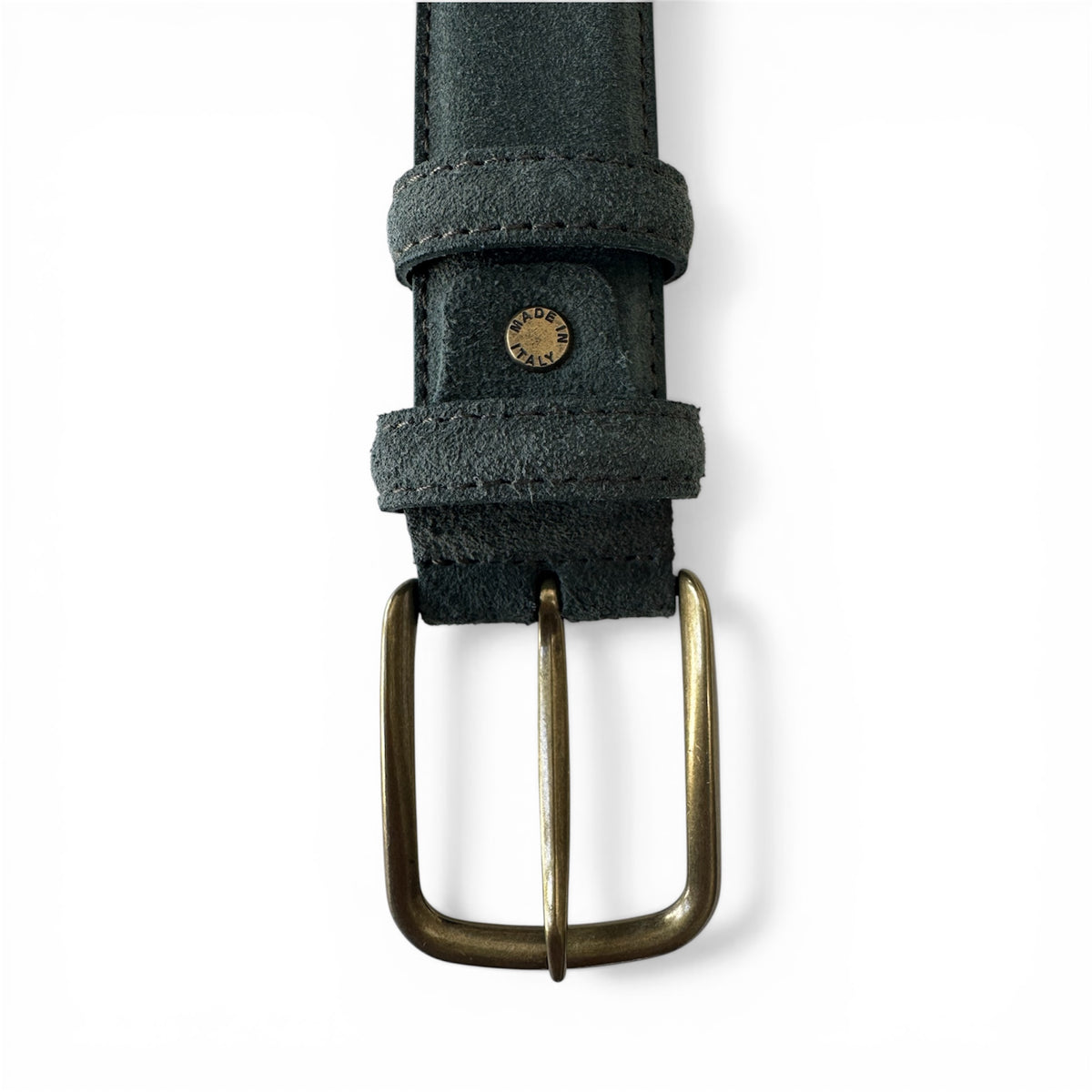 Green Italian Suede Belt with brass buckle product image