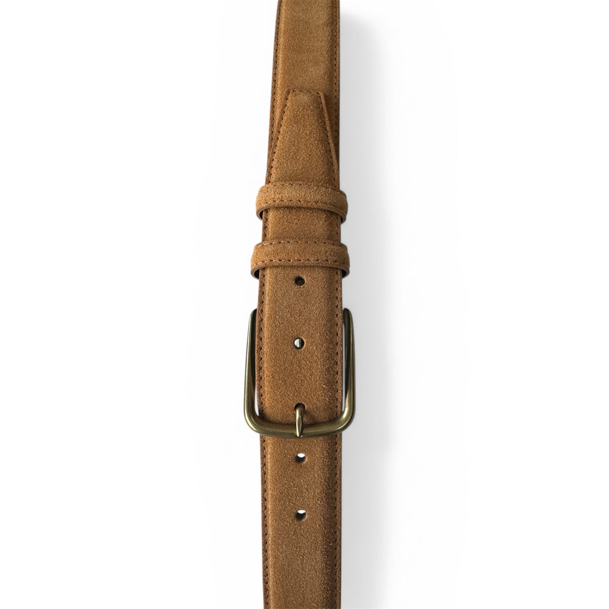 Desert Tan 35mm Italian Suede Belt with brass buckle product image