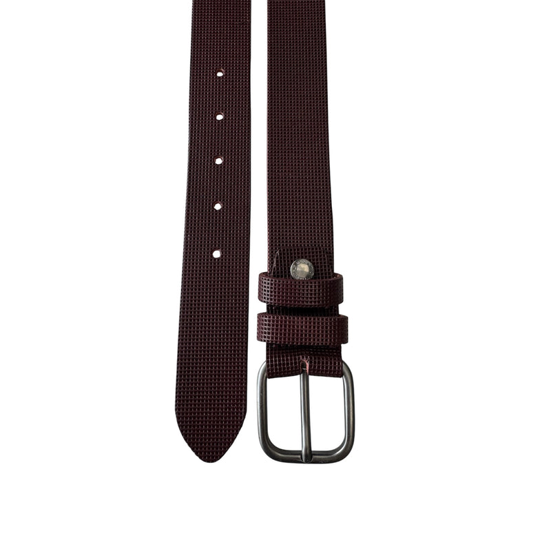 Burgundy 35mm Italian Leather Belt product image