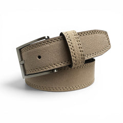 LIGHT BEIGE SUEDE BELT 35MM